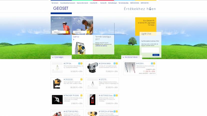 Geoset Kft. vállalati portál